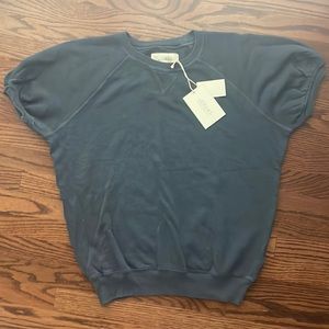 THE GREAT Short Sleeve Puff Sweatshirt, size 0 (see sizing note)